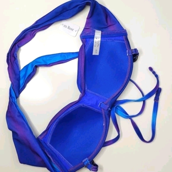 La Vie En Rose Twisted Bandeau Bikini Top NWT - Picture 4 of 5